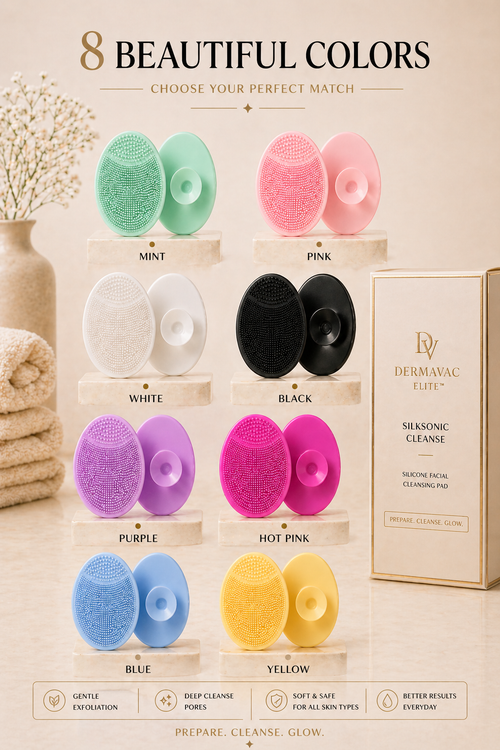 SilkSonic Cleanse™ – Silicone Facial Cleansing Brush for Deep Exfoliation