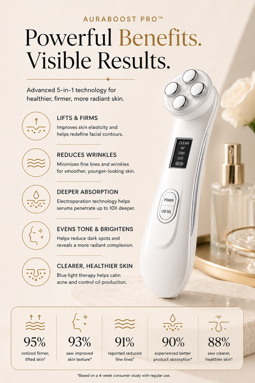 AuraBoost Pro™ – 5-in-1 RF EMS Skin Booster